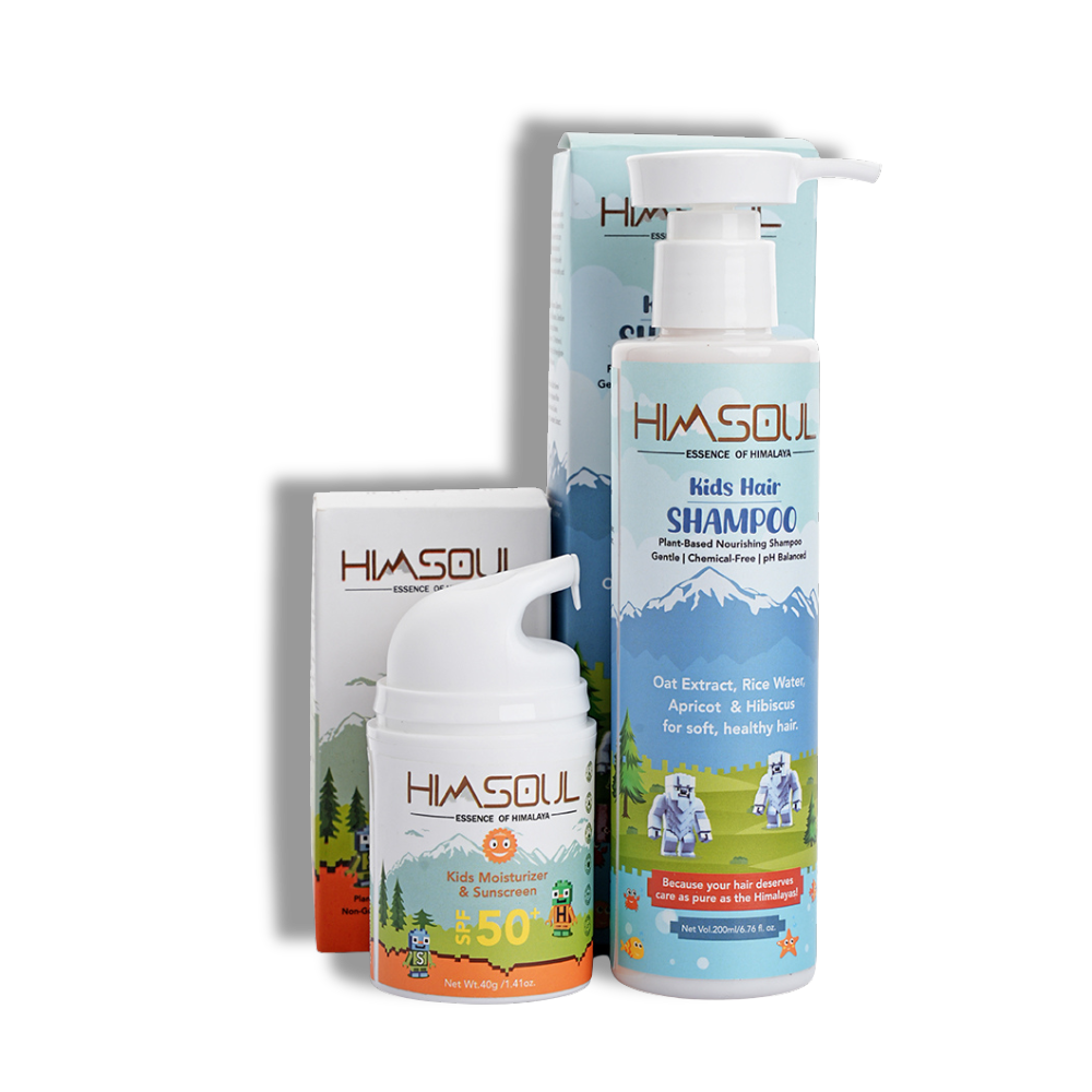 Himsoul Kids Gentle Care Duo – Hair Shampoo & SPF 50 Moisturizer