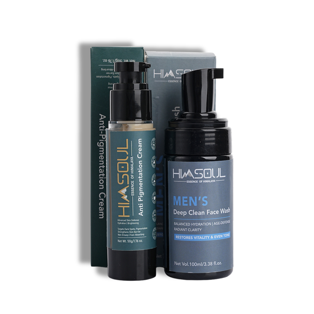 Himsoul Bright & Clear Skincare Duo – Anti-Pigmentation Cream & Men’s Deep Clean Face Wash