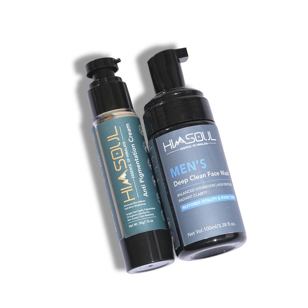 Himsoul Bright & Clear Skincare Duo – Anti-Pigmentation Cream & Men’s Deep Clean Face Wash