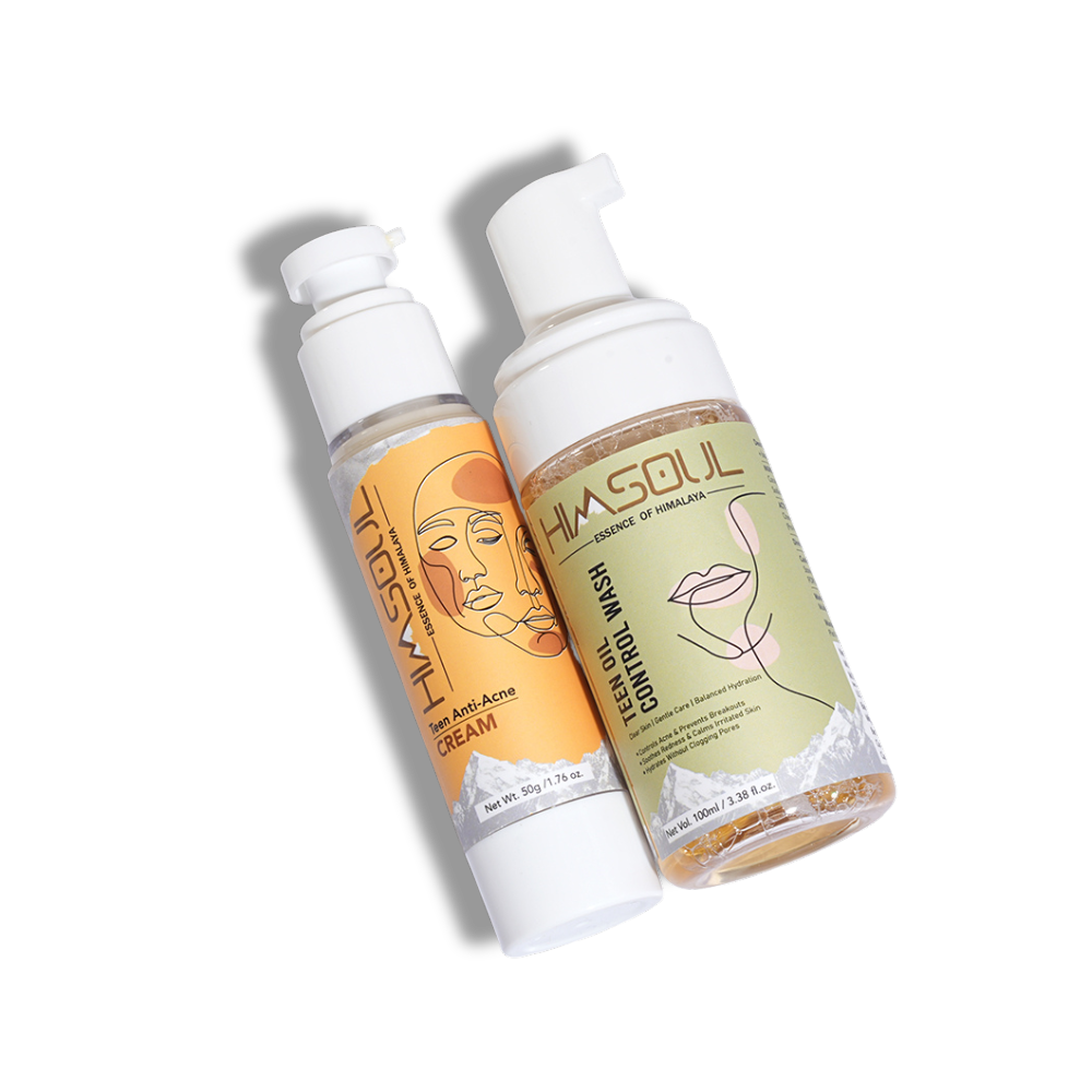Himsoul Teen Clear Skin Duo – Oil Control Wash & Anti-Acne Cream (Ages 10+)