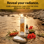 Himsoul Teen Anti-Acne Cream styled with Himalayan ingredients like Seabuckthorn and Hibiscus by a mountain river.