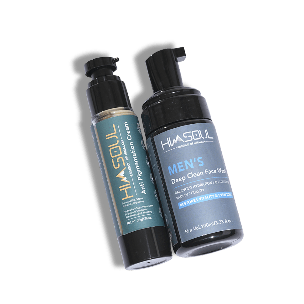 Himsoul Bright & Clear Skincare Duo – Anti - Pigmentation Cream & Men’s Deep Clean Face Wash - HIMSOUL