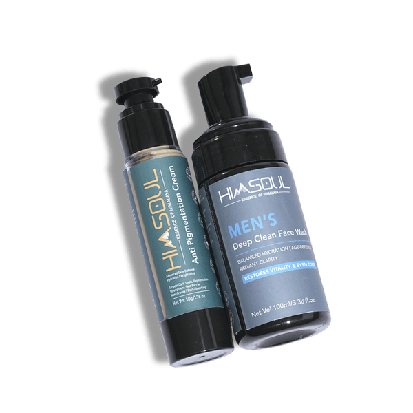 Himsoul Bright & Clear Skincare Duo – Anti - Pigmentation Cream & Men’s Deep Clean Face Wash - HIMSOUL