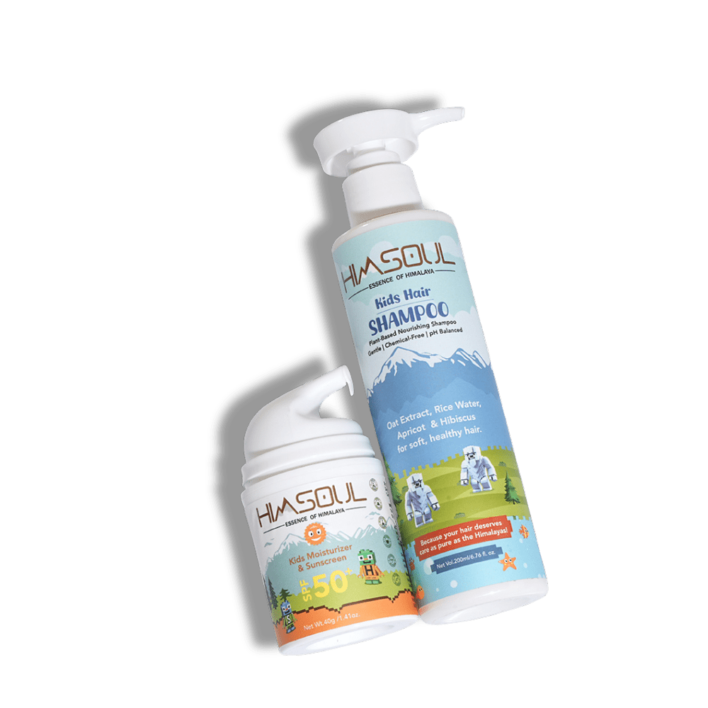 Himsoul Kids Gentle Care Duo – Hair Shampoo & SPF 50 Moisturizer - HIMSOUL