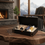 Elegant black and gold packaging of the Himsoul R Series executive gift box.