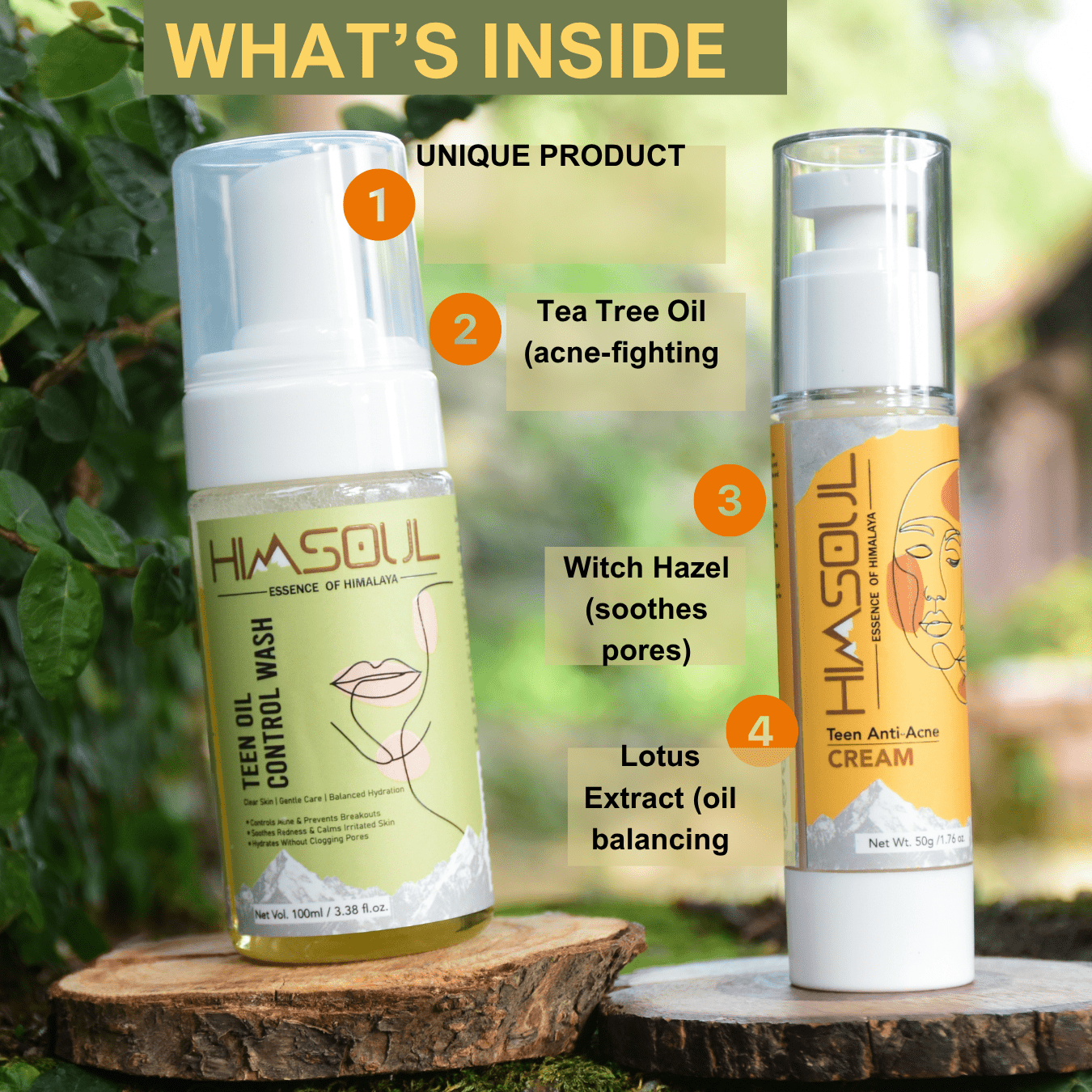 Himsoul Teen Clear Skin Duo – Oil Control Wash & Anti - Acne Cream (Ages 10+) - Himsoul Enterprises