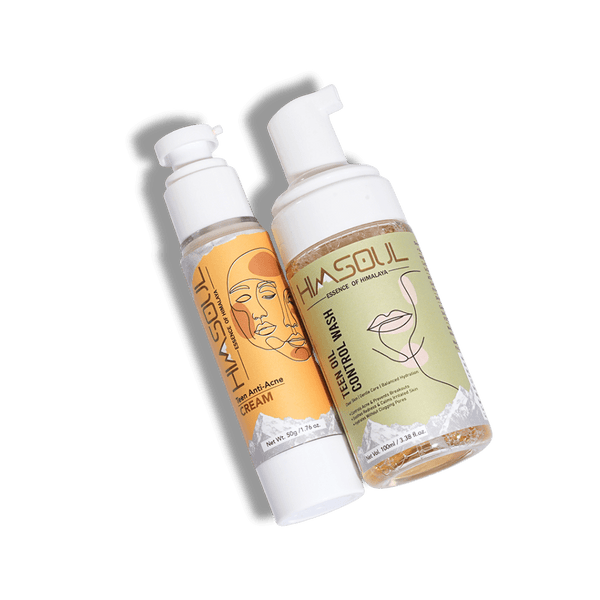 Himsoul Teen Clear Skin Duo – Oil Control Wash & Anti - Acne Cream (Ages 10+) - HIMSOUL