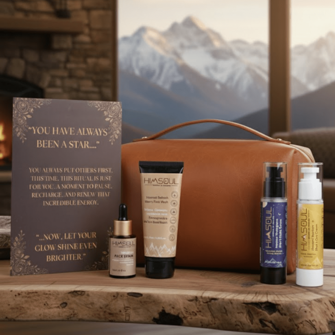 Himsoul Mans R Series anti-aging cream and serum designed for executive skin recovery.